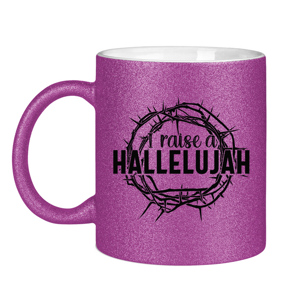 Glitzertasse i raise a hallelujah