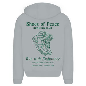 Oversize Zipper Hoodie run with endurance hebrews 12:1