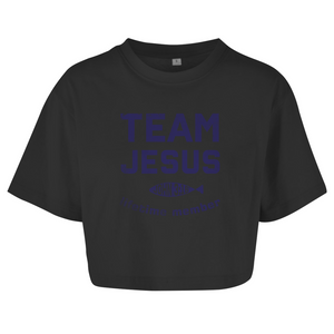 Damen Oversize Crop team jesus john 3:16