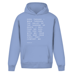 Oversize Hoodie Ohne Kordel i will fear no evil psalm 23:4
