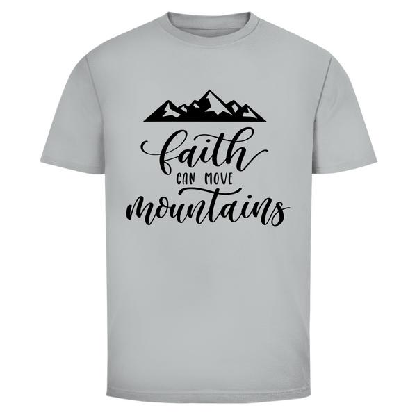 Herren T-Shirt faith can move mountains