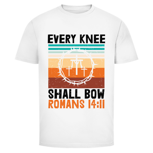 Herren T-Shirt every knee shall bow romans 14:11