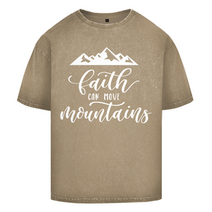 Oversize Washed T-Shirt faith can move mountains