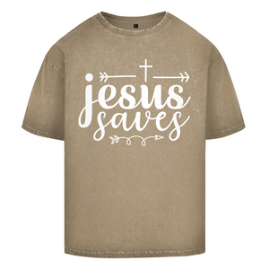 Oversize Washed T-Shirt jesus saves