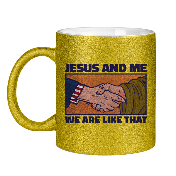 Glitzertasse jesus and me