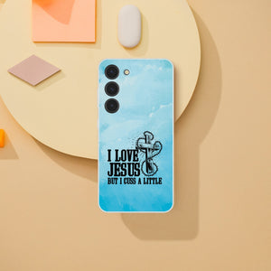 i love jesus but i cuss a little Samsung-Hülle