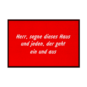 Fußmatte mit Gummirand herr, segne dieses haus