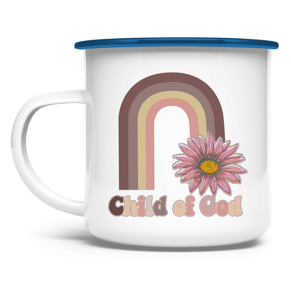 Emaille Tasse child of god regenbogen