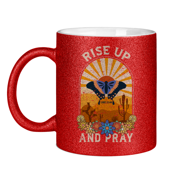 Glitzertasse rise up and pray