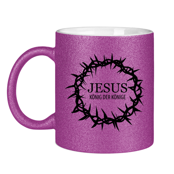 Glitzertasse jesus könig der könige