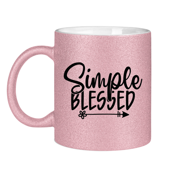 Glitzertasse simple blessed