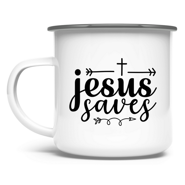 Emaille Tasse jesus saves