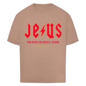 Oversize T-Shirt jesus the rock matthew 7:24-25