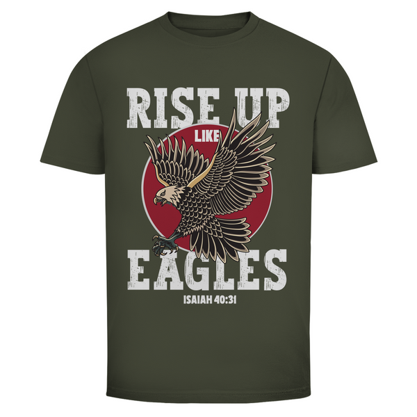 Herren T-Shirt rise up like eagles isaiah 40:31