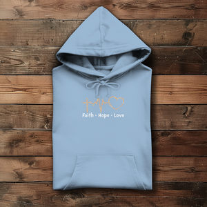 Damen Hoodie faith hope love