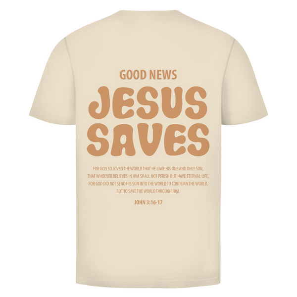 Herren T-Shirt jesus saves john 3:16-17