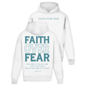 Oversize Hoodie Ohne Kordel faith over fear psalm 118:6