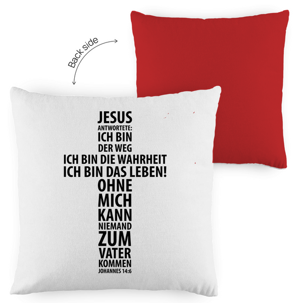 Kopfkissen zweifarbig jesus antwortete