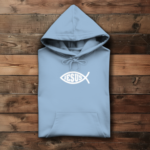 Damen Hoodie fisch symbol ICHTHYS Jesus