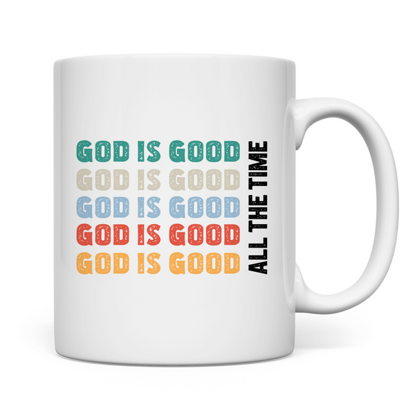 Tasse god is good schriftzug