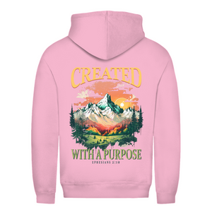 Damen Hoodie created with a purpose ephesians 2:10