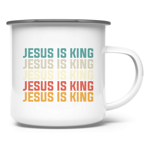 Emaille Tasse jesus is king