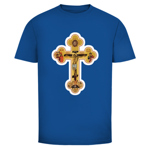 Herren T-Shirt Griechisch Orthodoxe Jesus Kreuz