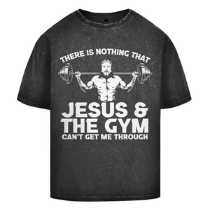 Oversize Washed T-Shirt jesus and gym