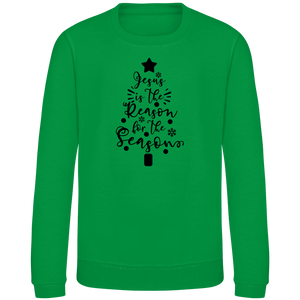 Kinder Sweatshirt jesus is the reason tannenbaum
