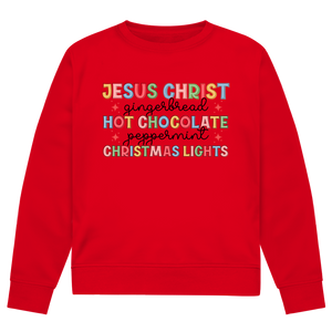 Herren Premium Bio Sweatshirt jesus christ gingerbread