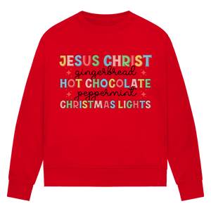 Damen Premium Bio Sweatshirt jesus christ gingerbread