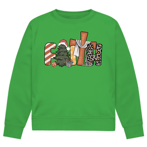 Herren Premium Bio Sweatshirt faith weihnachtsmotiv