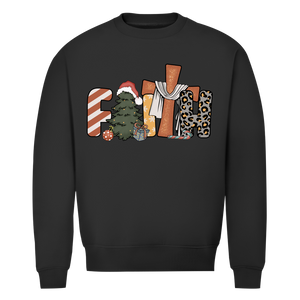 Herren Premium Bio Sweatshirt faith weihnachtsmotiv
