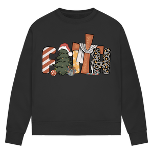 Damen Premium Bio Sweatshirt faith weihnachtsmotiv