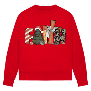 Damen Premium Bio Sweatshirt faith weihnachtsmotiv