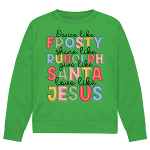 Herren Premium Bio Sweatshirt give like santa love like jesus
