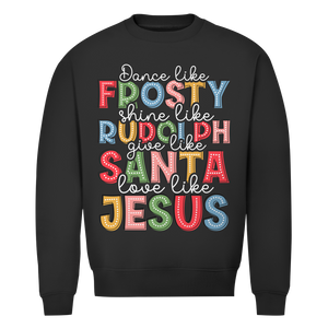 Herren Premium Bio Sweatshirt give like santa love like jesus