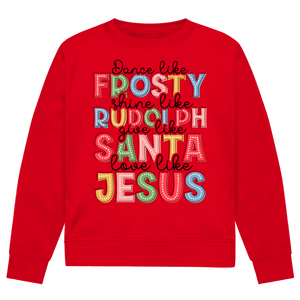 Herren Premium Bio Sweatshirt give like santa love like jesus