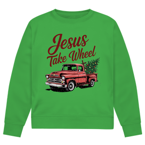 Herren Premium Bio Sweatshirt jesus take wheel