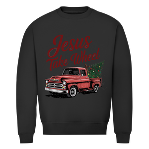 Herren Premium Bio Sweatshirt jesus take wheel