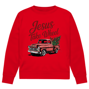 Herren Premium Bio Sweatshirt jesus take wheel