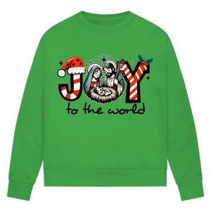 Damen Premium Bio Sweatshirt joy to the world