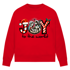 Damen Premium Bio Sweatshirt joy to the world