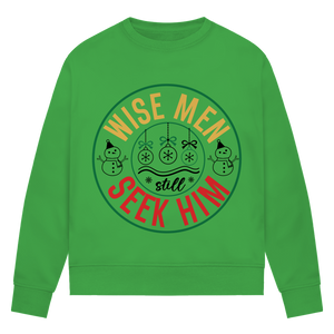 Damen Premium Bio Sweatshirt wise men seek him