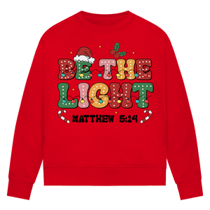 Damen Premium Bio Sweatshirt be the light matthew 5:14