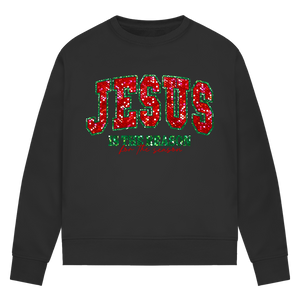Damen Premium Bio Sweatshirt jesus is the reason for the season