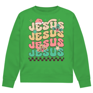 Herren Premium Bio Sweatshirt jesus weihnachtsmotiv