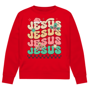 Herren Premium Bio Sweatshirt jesus weihnachtsmotiv