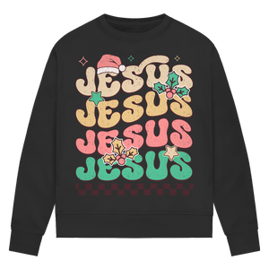 Damen Premium Bio Sweatshirt jesus weihnachtsmotiv