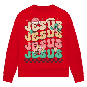 Damen Premium Bio Sweatshirt jesus weihnachtsmotiv